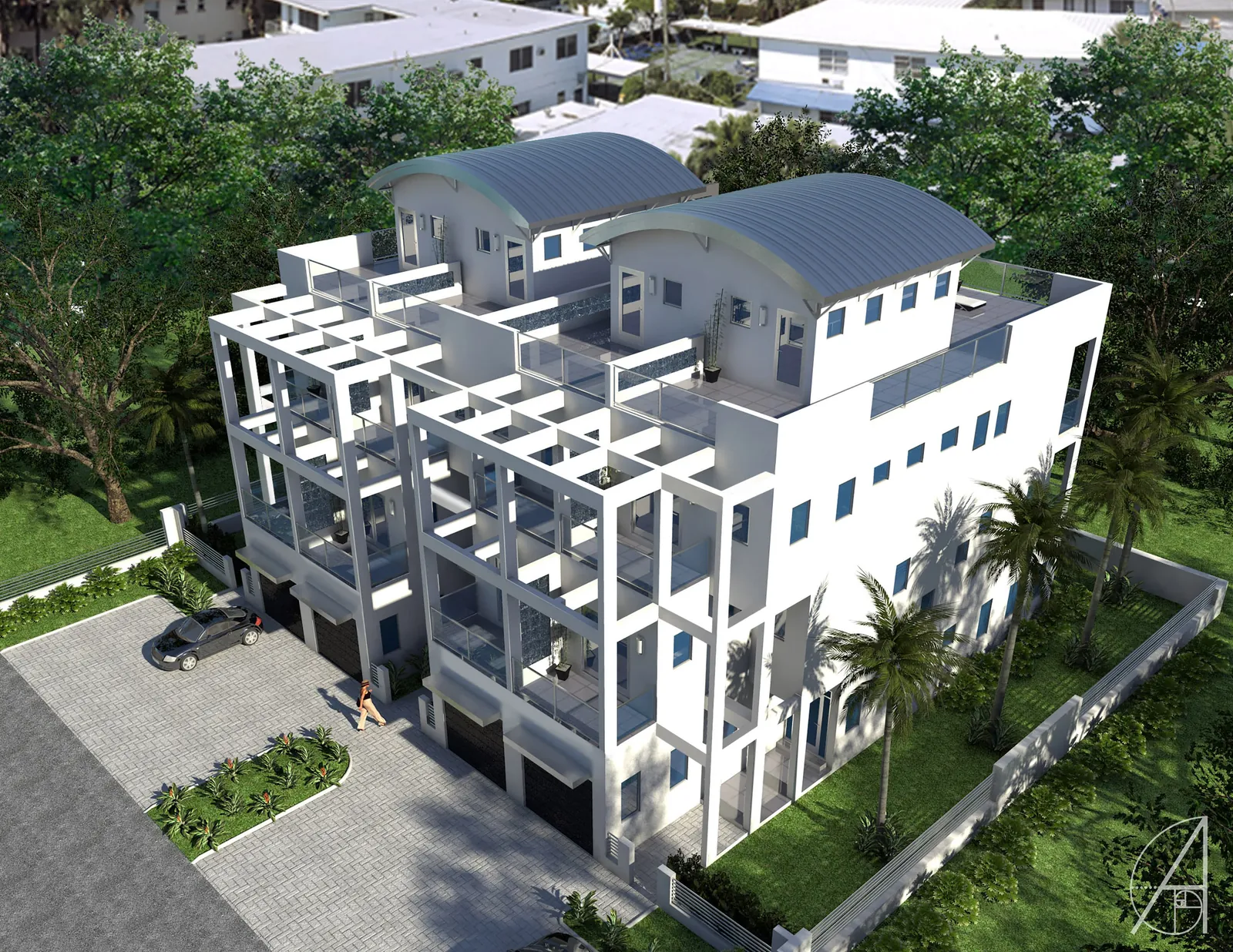 Atlantis residence aerial view, Pompano Beach FL